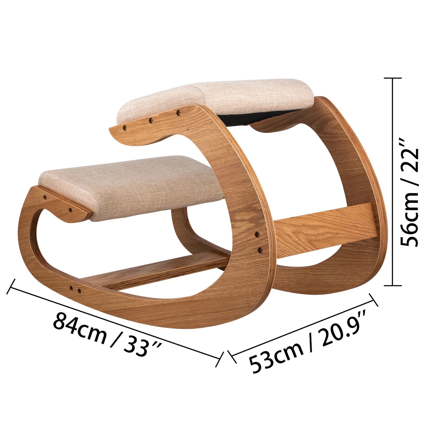Chaise à Bascule Ergonomique en Bois