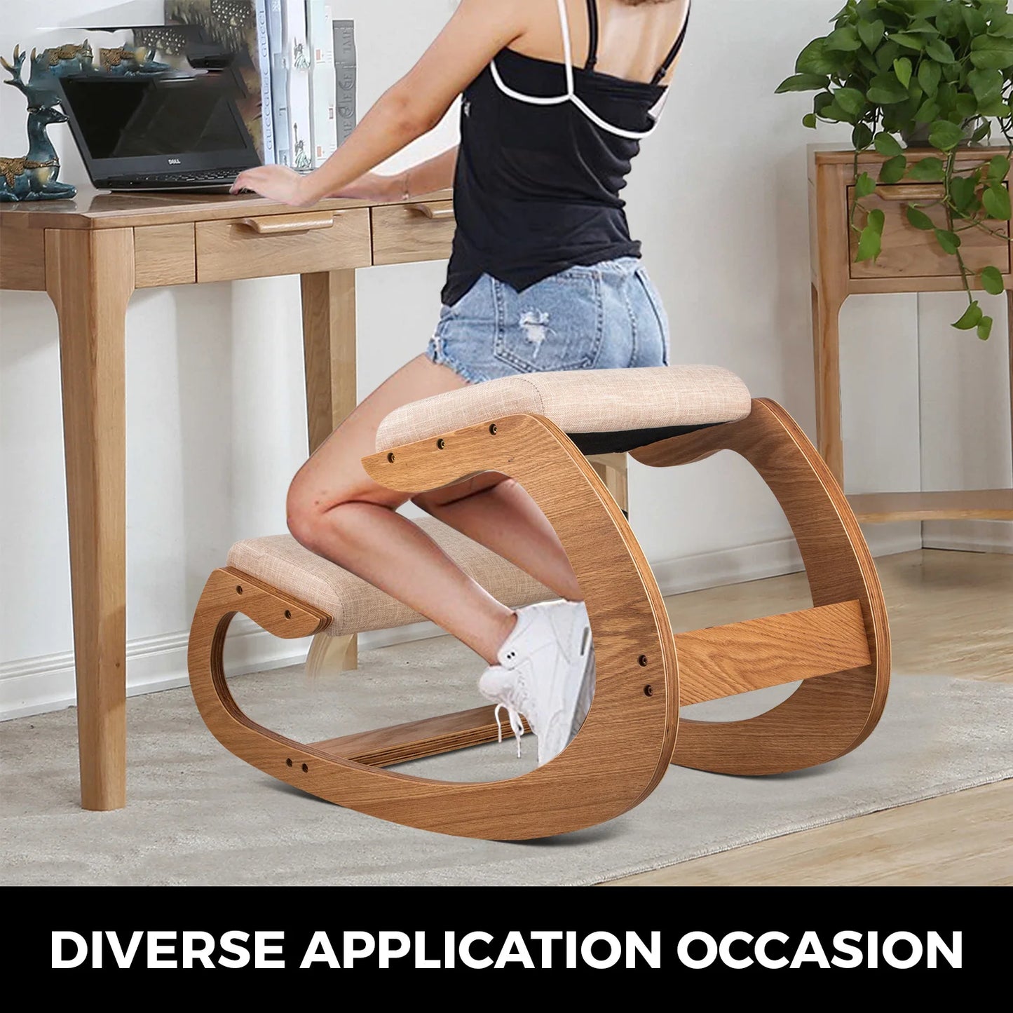 Chaise à Bascule Ergonomique en Bois