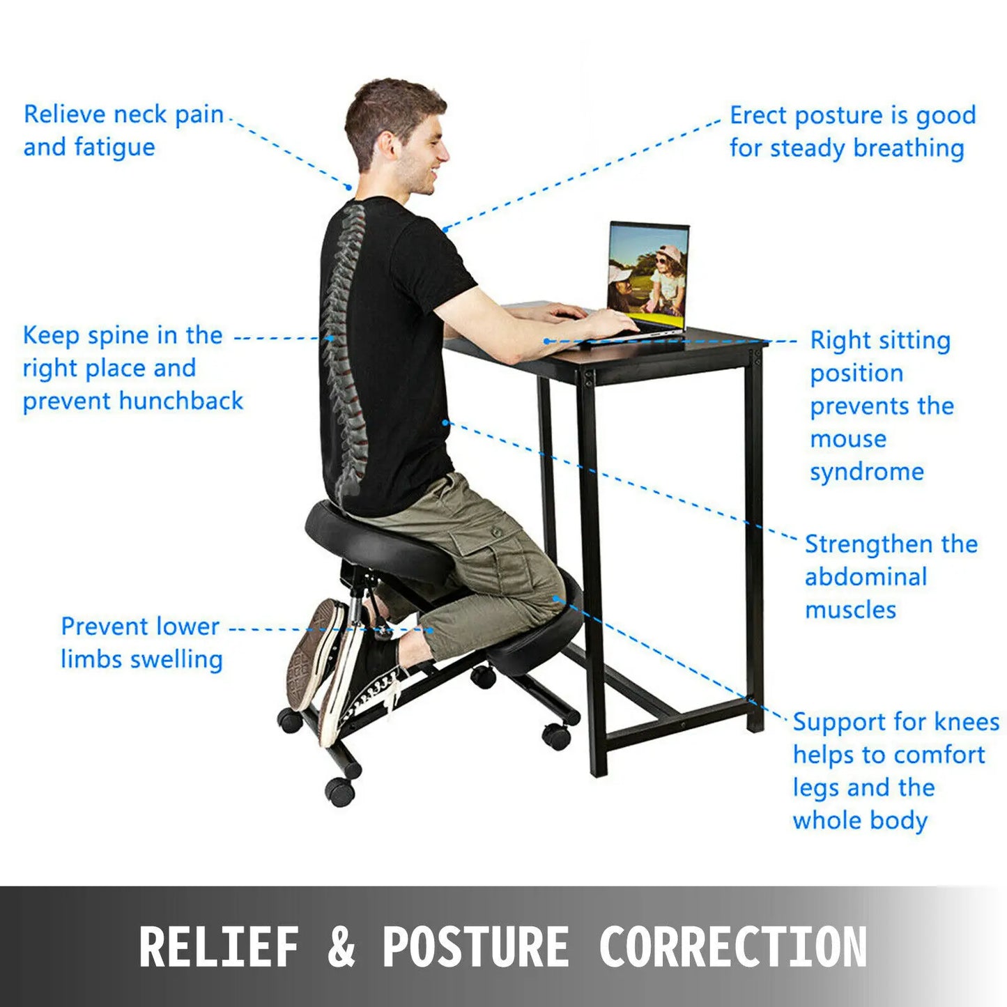 Chaise - Tabouret Ergonomique