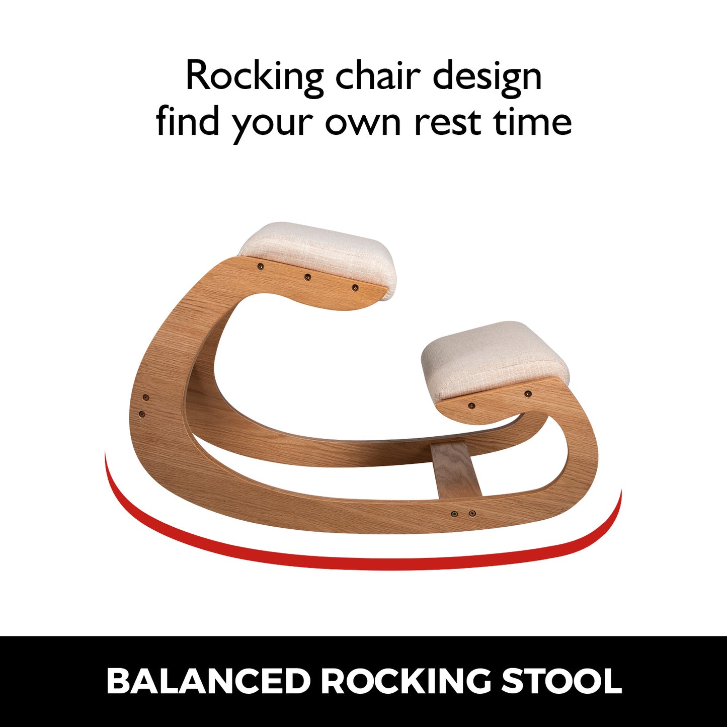 Chaise à Bascule Ergonomique en Bois