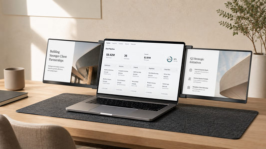 Prospection commerciale et CRM : comment le double écran accélère votre cadence de vente