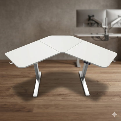 Bureau Assis-Debout Électrique en L – Espace & Ergonomie
