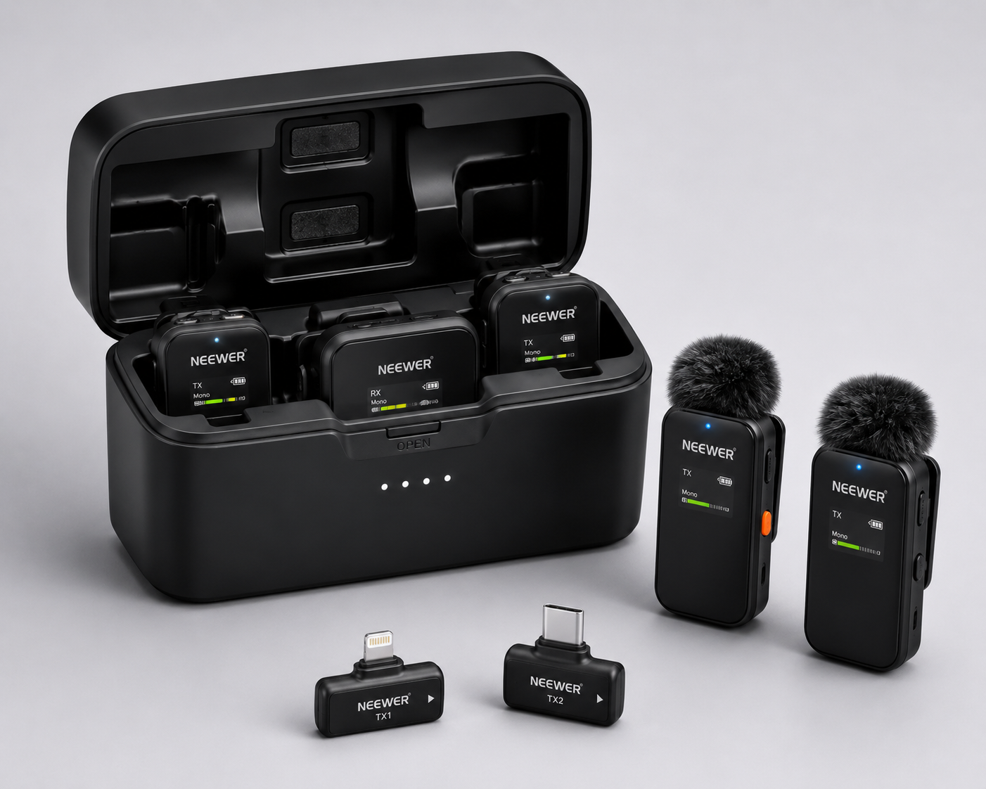 Microphone Cravate Sans Fil Double — Édition Audio Professionnelle
