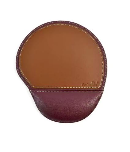 Repose-poignets mémoire de formes en cuir végétal | Edition Premium Ergonomique