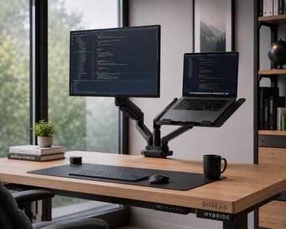 Bras Articulé Écran & Ordinateur — Édition Dual Workstation