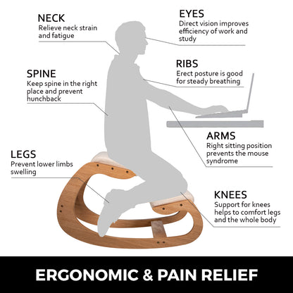 Chaise à Bascule Ergonomique en Bois