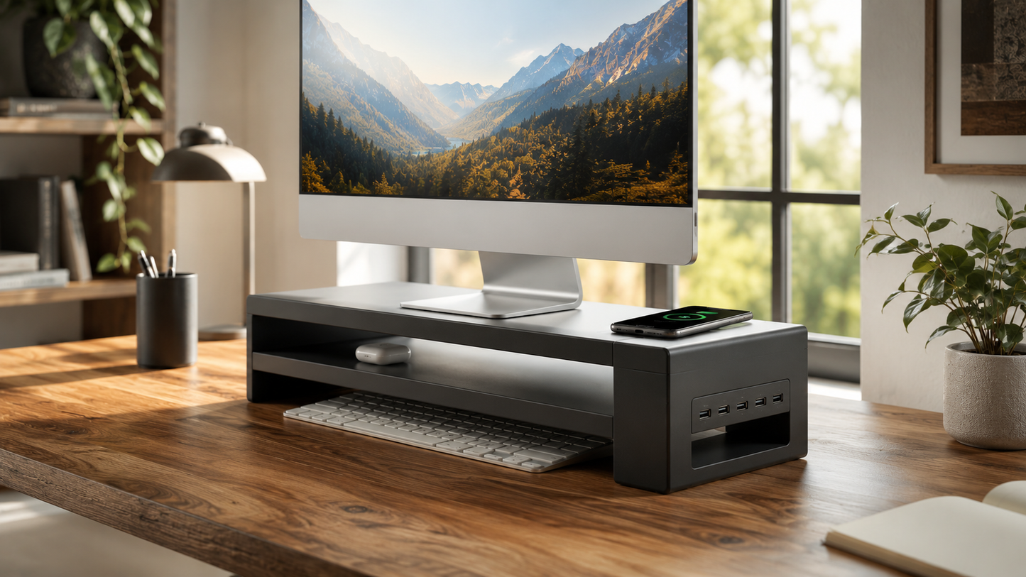 Support d'Écran Ergonomique Multifonction