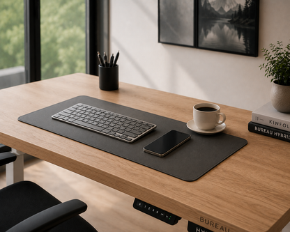 Tapis de Bureau en Cuir Premium — Édition Sous-Main Minimaliste